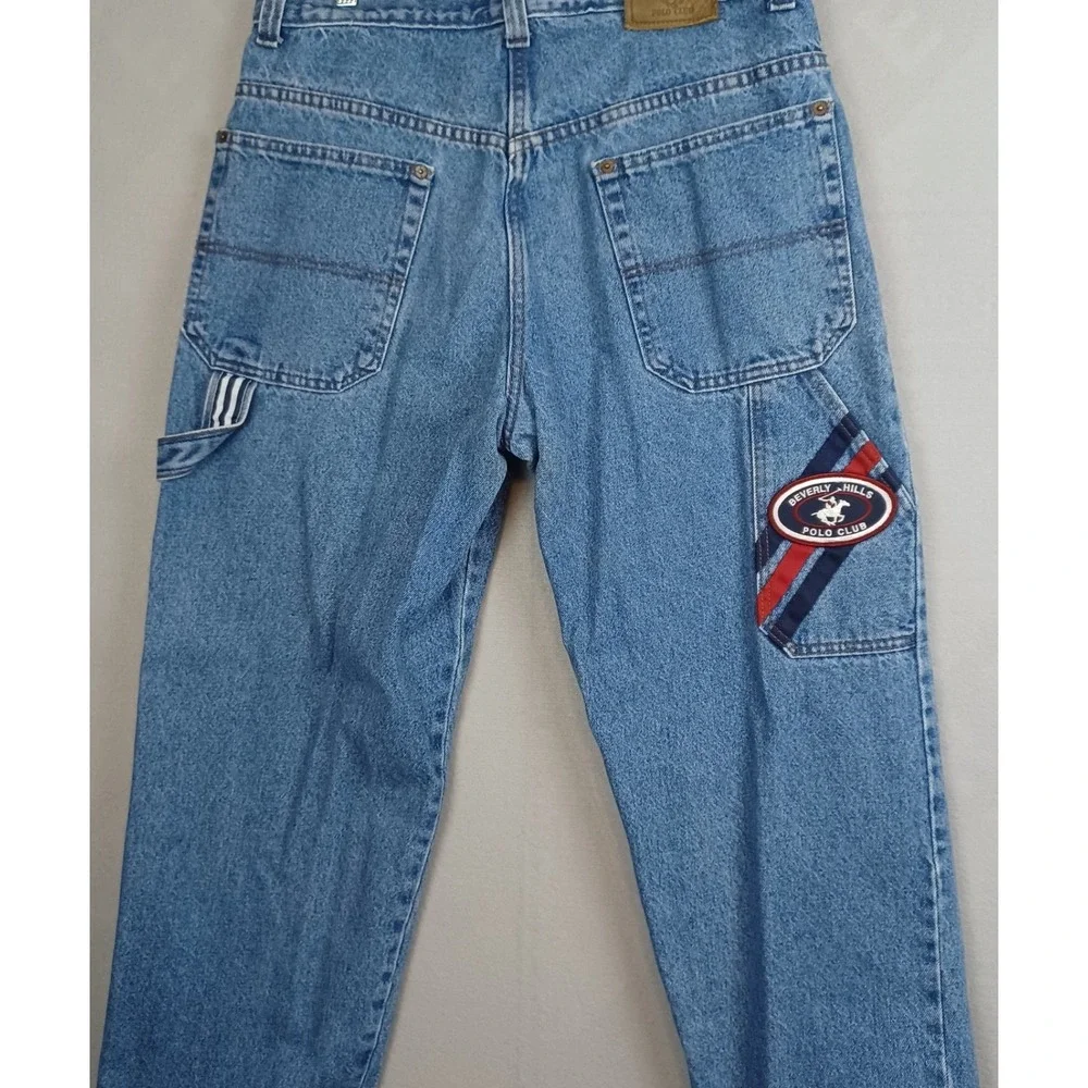 Beverly Hills Polo Club Y2K Jeans Men's 36x32 Vintage 90s Embroidered Patch